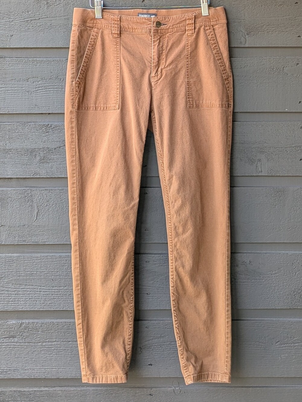 Toad&Co Earthworks Ankle Pant Tan Size 8 Organic Cotton Tencel